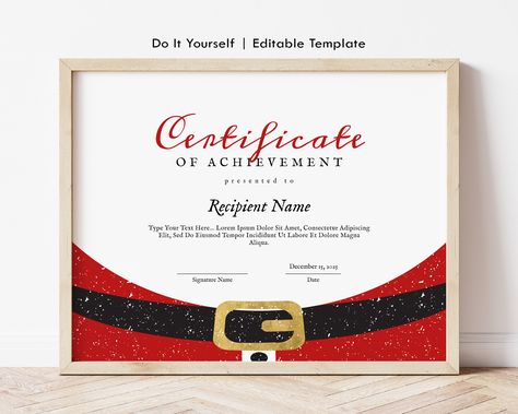 Editable Santa Certificate Template Holiday Award Certificates Printable Santa Claus Gift Award Certificates of Membership Download Jet CHR Santa Certificate, Christmas Gift Ideas For Neighbors, Gift Ideas For Neighbors, Christmas Themed Party, Printable Santa Claus, Nice List Certificate, Children Day, Friends Gift Ideas, Award Template