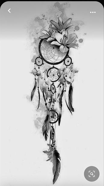 Dreamcatcher Tattoo Back, Dreamcatcher Tattoo Thigh, Feather Hip Tattoos, Wolf Dreamcatcher Tattoo, Chest Neck Tattoo, Atrapasueños Tattoo, Dream Catcher Tattoos, Horse Tattoo Design, Dream Catcher Tattoo Design