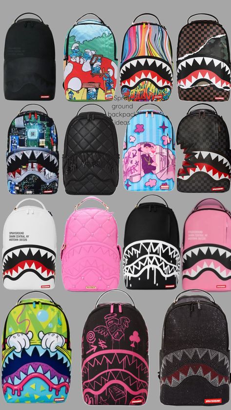 Pretty Backpacks, Cute Backpacks For School, School Backpack Essentials, Spray Ground, Stylish School Bags, School Bag Essentials, Backpack Essentials, My Style Bags, Luxury Bags Collection