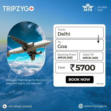 Fly high without breaking the bank! 🚀

Our limited time offer gives you the chance to book your flights at unbeatable prices. 😍

Hurry, seats are selling fast!
.
.
.
.
.
.
.
.
.
.
.
.
#airfare #airfaresale #flight #flightprices #flightticket #flighttickets #flightticketing #flightticketdeals #flightticketbooking #offer #offers #flightfare #canada #canadaflight #canadaflights #delhitoronto #tripzygo #tripzygointernational #travelwithtripzygo Ticket Fly, Tourism Design, Travel Creative, Best Flight Deals, Photo Class, Travel Marketing, Travel Poster Design, Travel Ads, Social Media Advertising Design