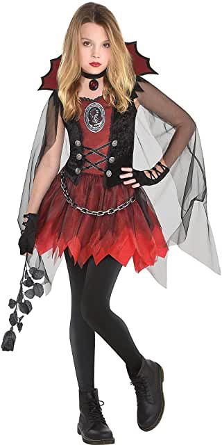 Vampire Costume Kids, Girls Vampire Costume, Jeweled Choker, Red Tutu Dress, Dark Vampire, Girls Halloween Dress, Leggings Shoes, Vampire Dress, Vampire Halloween Costume