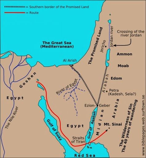 Possible route of the exodus | Read bible, Bible knowledge, Bible mapping