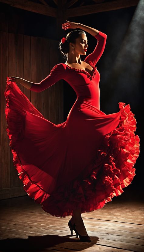 Spain Culture Traditional Dresses Flamenco Dancers, Red Flamenco Dress, Dancer Photography Poses, Salsa Poses, Flamenco Photography, Flamenco Dancers Photography, Stage Poses, Spain Traditional Dress, Flamenco Dancer Costume