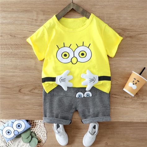 Kids Tracksuits, Cool Kids T Shirts, Fashionable Baby, Baby Boy T Shirt, Kids Shirts Boys, Boy And Girl Cartoon, Summer Baby Clothes, Clothes Trendy, Fashion Boy