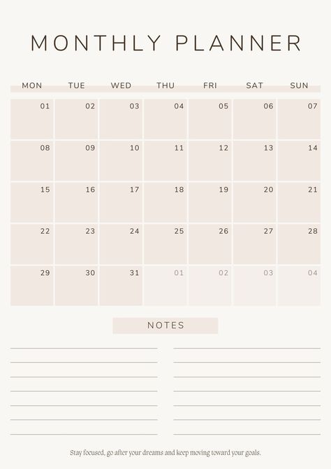 Neutral Minimalist Monthly Planner | Printable | Digital Download freeplanner #halfhourplanner #printablebudgetplanner🍛. Monthly Planner Design, Minimalist Monthly Planner, Planner Design Layout, Planner Monthly Layout, Create Your Own Planner, Colorful Planner, Monthly Planner Template, Month Planner, Simple Layout