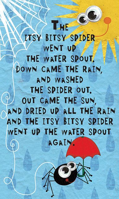 itsy bitsy spider | Flickr - Photo Sharing!                                                                                                                                                     More Rhyming Poems For Kids, Baby Shower Songs, Nursery Rhymes Poems, Nursery Rhymes Lyrics, Nursery Rhymes Preschool, Rhyming Poems, Nursery Rhymes Activities, Kindergarten Songs, Classroom Songs