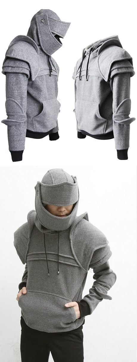 Armored Knight convertible hoodie Knight Hoodie, Armor Hoodie, Keith Richards, Ski Mask, Clothing Plus Size, Mens Dress, Cheap Fashion, Fashion Plus Size, Wholesale Fashion