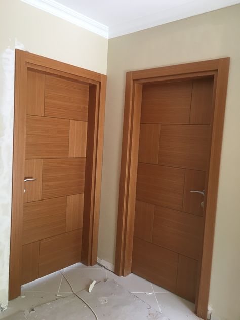 Latest Mica Door Design, Single Door Design For Bedroom, Chokhat Design Door, Wooden Door Design Modern Bedroom, Room Door Design Bedrooms, Wood Bedroom Door, Flush Doors Design Modern, Bedroom Window Design, Wooden Cupboard Design