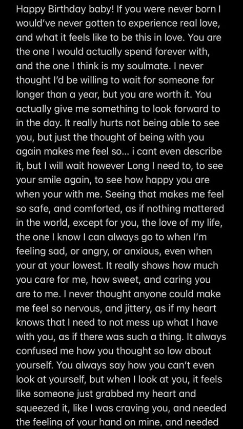 Never Loved Me Quotes, Boyfriend Cute Quotes, Never Loved Me, Happy Birthday Paragraph, Paragraph For Boyfriend, Love Text To Boyfriend, Happy Birthday Boyfriend Quotes, Happy Birthday Quotes For Him, You Never Loved Me