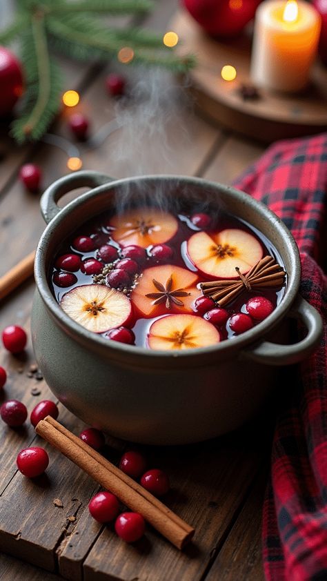 Spiced Cranberry Apple Cider Hot Cranberry Apple Cider, Hot Apple Cider Recipe With Red Hots, Evan Williams Spiced Cider Recipes, Warm Cranberry Drink, Christmas Tea Aesthetic, Hot Cranberry Drink, Warm Alcoholic Drinks Fall, Hot Cider Recipe, Cranberry Cider Recipe