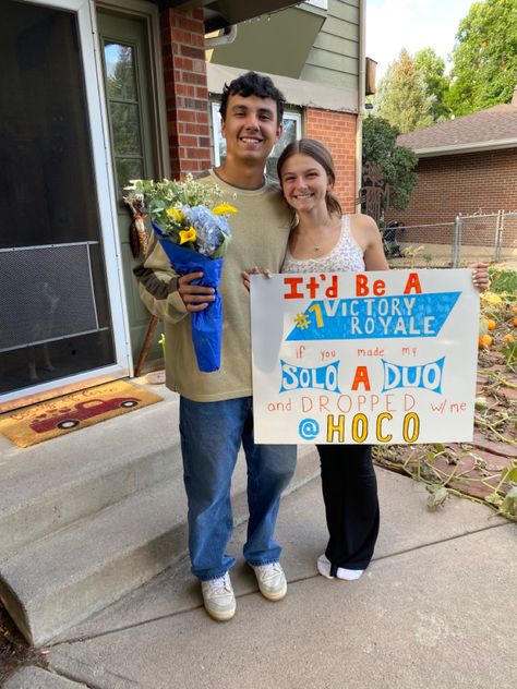 Fortnite Sadies Proposal, Funny Prom Posals Ideas Friends, Fortnight Hoco Proposal, Fortnite Homecoming Proposal, Fortnite Dance Proposal, Benson Boone Hoco Proposal, Track Sadies Proposal, Hoco Proposals Ideas Batman, Among Us Hoco Proposals