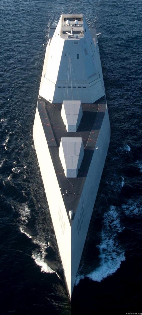 Futuristic Destroyer Ship, Zumwalt Class Destroyer, Navy Special Forces, Udaloy Class Destroyer, Navy Destroyers, Uss Zumwalt, Destroyer Ship, Us Navy Destroyers, Uss Nevada Battleship