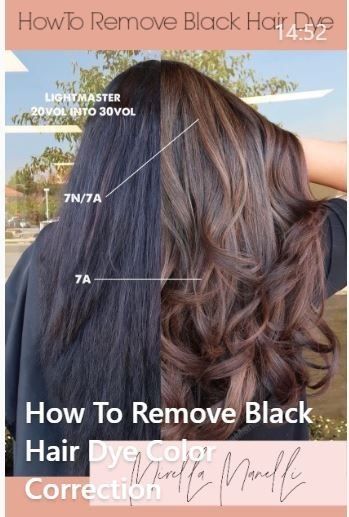 This colorist walks through her process and provides a great visual in a short video. Hair Black To Brown, Removing Black Hair Dye, Dye Hair Black, Dark To Light Hair, Box Hair Dye, Color Correction Hair, Box Dye, Princesa Tiana, Hair Color Remover