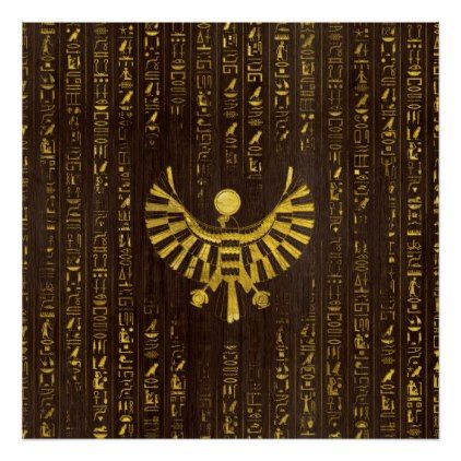 Golden Egyptian Horus Falcon and hieroglyphics Poster custom gift ideas diy Designer Throw Pillows, Wood Print, Wood Art, Home Gifts, Customized Gifts, Decor Gifts, Gallery Wall, Tapestry, Throw Pillows