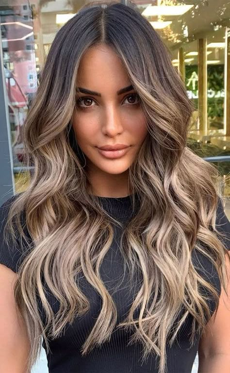 Baylage Hair, Rambut Brunette, Brown Hair Looks, Ombre Hair Blonde, Brown Hair Inspo, Brunette Hair With Highlights, Balayage Hair Dark, Hair With Highlights, Brown Hair Balayage