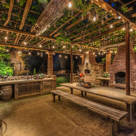 Napa Winery Outdoor Kitchen - Rustic - Patio - San Francisco - by Outdora | Houzz Rustic Outdoor Kitchens, Patio Pictures, Rustic Patio, Outdoor Kitchen Ideas, Outdoor Pavilion, Outdoor Remodel, Backyard Pavilion, Backyard Kitchen, Outdoor Kitchen Patio