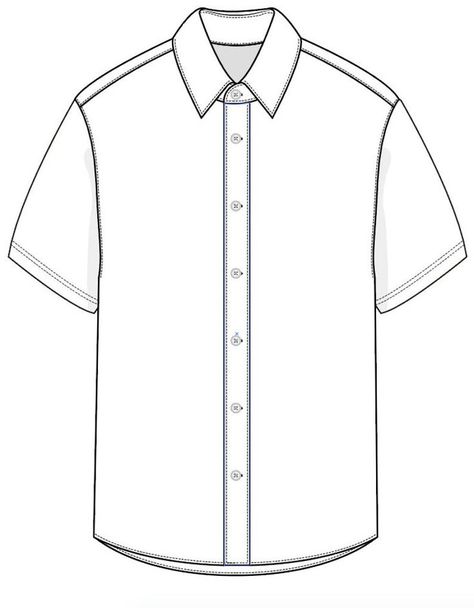 Shirts Drawing Design, Mens Shirt Illustration, Men Shirt Drawing, Mens Shirt Design Pattern, Mens Shirt Flat Sketch, Shirt Sketch Drawing, Button Up Shirt Drawing, Shirt Technical Drawing, Button Up Shirt Design