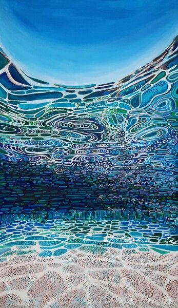 XXXL Ocean Depths/ 210 x 123 x 0.1 Ocean Depth, Water Art, Arte Inspo, Sea Art, Ocean Painting, Water Painting, Ocean Art, Large Painting, Art Acrylic