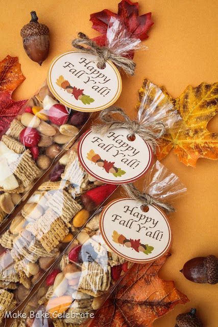 Personal Gifts, Christmas Crafts For Adults, Thanksgiving Treats, Thanksgiving Crafts For Kids, Fall Treats, Fall Party, Fall Gifts, Thanksgiving Crafts, Trail Mix