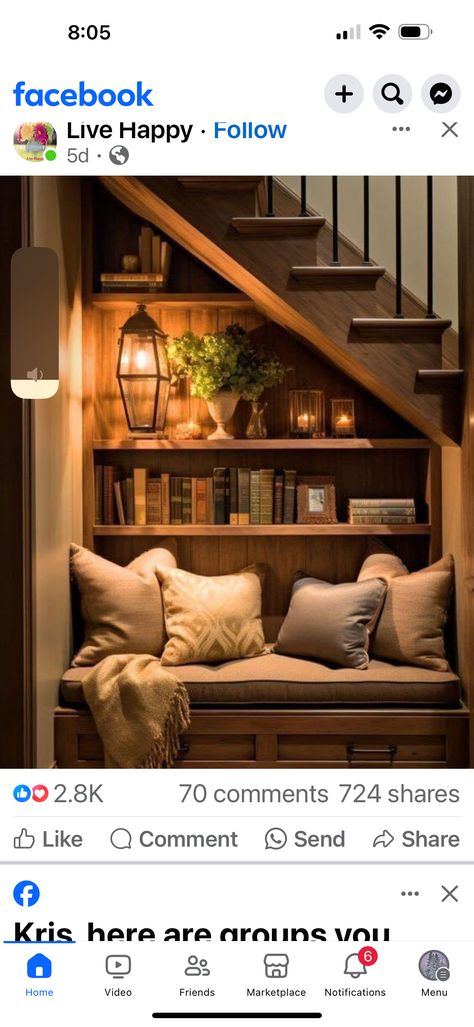 Stair Nook, Library Wall, Under Stairs, Book Nooks, Great Rooms, Nook, San Jose, Bookshelves, Basement