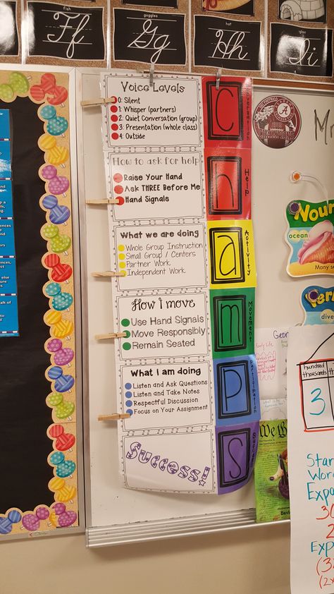 Music Behavior Management, Champ Classroom Management, Line Order In Classroom, Champs Classroom Management Middle School, Champs In The Classroom, Champs Posters Elementary, Voice Level Chart, Voice Levels In The Classroom, Champs Behavior Management