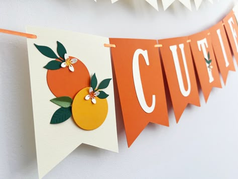 Little Cutie Baby Shower Decorations Little Cutie Banner. Orange, Clementine Baby Shower. Little Cutie is on the Way. Neutral Baby Shower - Etsy Cutie On The Way, Citrus Party, Cutie Is On The Way, Citrus Baby, Theme First Birthday, Orange Baby Shower, One Banner, 1st Birthday Decorations, Orange Baby