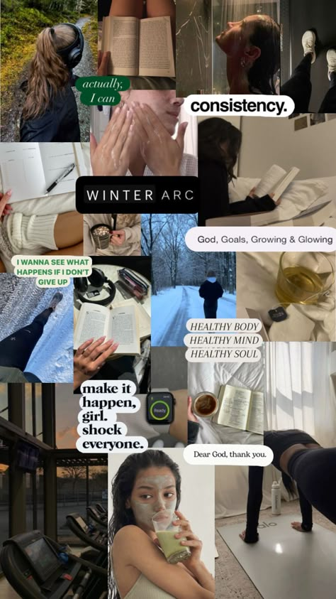 Winter Arc ❄️ #winterarc #winter #glowup #inspo #motivation #visionboard #goals Winter Arc With God, Winter Routine Aesthetic, Winter Arc Motivation Women, Winter Arc Wallpaper Aesthetic, Winter Arc Vision Board, Winter Arc Aesthetics, Winter Arc Motivation, 2025 Habits, Winter Motivation