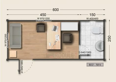 Container Office Design, Office Container, Prefabricated Building, Shipping Container Office, 20ft Shipping Container, Small Office Design Interior, Office Floor Plan, Tiny Office, Site Office