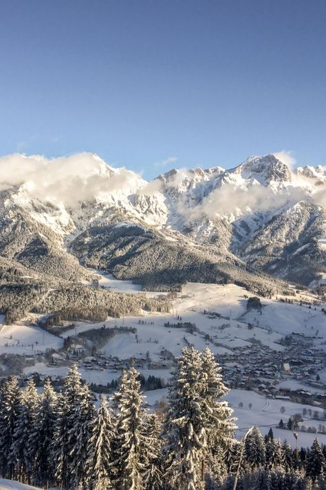 Mountains In Europe, Austria Mountains Winter, Austrian Alps Winter, Austria Aesthetic Winter, Salzburg Austria Winter, Snow Alps, Encyclopaedia Of Faeries, Austrian Mountains, Austria Nature