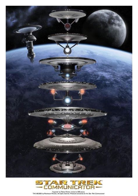 The evolution of Star Trek ships Star Trek: Enterprise, Star Trek Tv Series, Star Trek Wallpaper, Star Fleet, Deep Space Nine, Uss Enterprise Star Trek, Star Trek Tv, Star Trek Images, Star Trek Characters