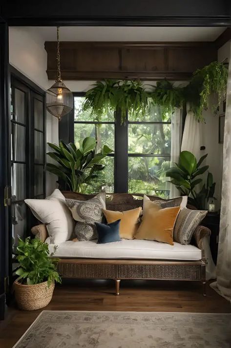 40+ Gorgeous Sunroom Ideas You Have To Copy For The Summer - ithat Indoor Sunroom Furniture, Indoor Sunroom Ideas, Cozy Sunroom Ideas, Small Sunroom Ideas, Solarium Ideas, Indoor Sunroom, Cozy Sunroom, Small Sunroom, 1920s Bungalow