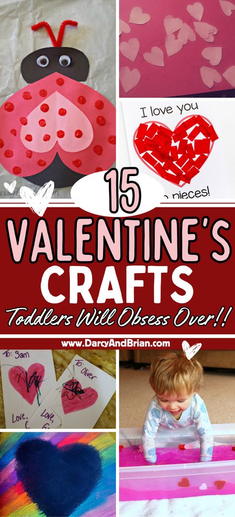 This list of fun and easy Valentine crafts for toddlers are perfect to make at home or at school. Little heart crafts made by little hands are enough to melt my heart. Simple Valentines Craft For Toddlers, Easy Prek Valentine Crafts, Valentines Crafts Preschoolers, Valentines Language Arts Preschool, Valentine Art Projects For Kids Toddlers, Heart Sensory Activities, Crafts For Valentines Day For Toddlers, Valentine Crafts For Two Year Olds, Valentine's Toddler Activities