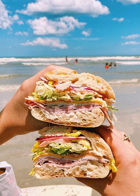 Best Restaurants New Smyrna Beach - Manzanos Subs Beach Dinner Ideas, Smyrna Beach Florida, Beach Snacks, New Smyrna Beach Florida, Journaling Collage, Florida Food, Beach Meals, Beach Lunch, Vacation Accessories