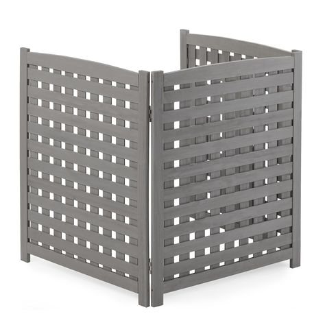 PRICES MAY VARY. DIMENSIONS: Privacy screen outdoor with 3 panels assembled unit measures 38in H X 32in W x 32in L. EASY INSTALL: Freestanding design of AC cover outside unit means no digging or surface mounting required. OPEN AIR-FLOW: The slat spacing of panel is designed to provide adequate air flow during air conditioning operation. STRONG CONSTRUCTION: Lattice fence ac unit cover made of cedar that be painted or stained for decorative personal needs. BACKYARD HIDING: Outside screen is desig Ideas To Hide Ac Unit Outside, Outdoor Air Conditioner Hide, Hiding Ac Unit Outside, How To Hide Ac Unit Outside, Ac Unit Cover Outdoor Diy, Ac Unit Cover Outdoor, Ac Cover Outdoor, Hide Ac Units, Cedar Privacy Fence