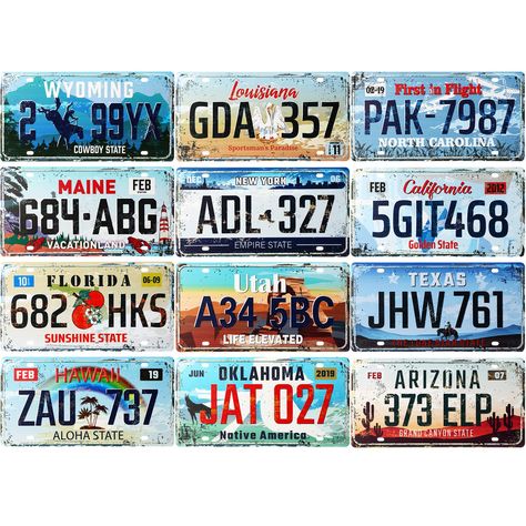 Old license plates