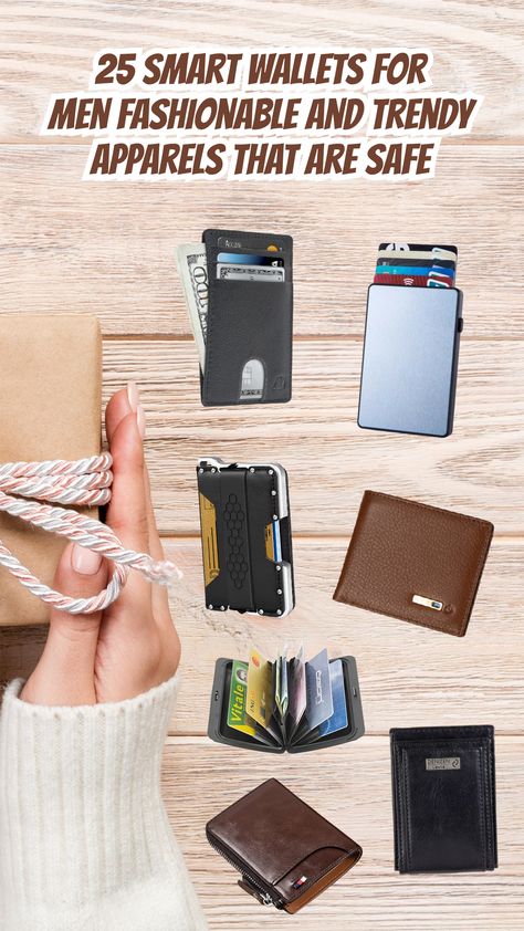 There are a lot of elegant and beautiful-looking smart wallets for men. Some of them are really eye-catching, while others have simplistic designs that fit certain types of people. If you’re looking for one, make sure to check out our list below, containing some of the best smart wallets for men that money can buy. Minimalist Wallets For Men, Lost Wallet, Slim Wallet Men, Modern Mens Fashion, Smart Wallet, Minimalist Leather Wallet, Personalized Leather Wallet, Wallets For Men, Minimalist Wallet