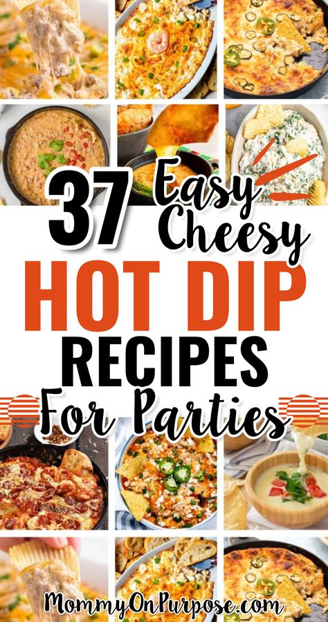 37 Easy Cheesy HOT Dip Recipes For Parties Easiest Dips To Make, Crockpot Party Dip Recipes, Large Party Food Ideas Cheap, Hot Dip Charcuterie Board, Crockpot Appetizers Dips, Best Football Dips, Easy And Cheap Dips, Great Dip Recipes, Good Chip Dip Recipes