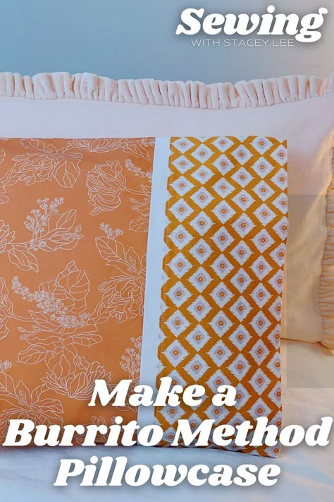 How to sew a pillowcase Sew Pillowcase, Pillowcase Diy, Homemade Pillow Cases, Burrito Pillowcase, Make A Pillowcase, Sewing Pillow Cases, Pillowcase Tutorial, Diy Pillowcase, Fancy Pillows