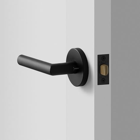 Bedroom Door Handles, Black Interior Door, Loft Door, Black Door Knobs, Internal Door Handles, Doors Makeover, Door Handles Interior, Black Door Handles, Doors And Hardware