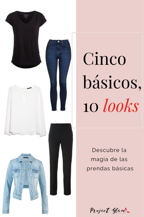 Mira todos los #outfits que puedes lograr con sólo 5 prendas básicas.   Haz clic en la imagen. Outfit Vestido Casual, Outfit Mujer Casual, Outfit Casual Mujer, Spring Summer Capsule Wardrobe, 5 Outfits, Look Legging, Look Jean, Outfit Mujer, Outfit Jeans