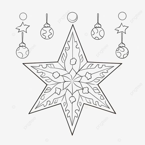 coloring page with christmas tree decorations and star christmas tree drawing christmas tree silho Christmas Tree Outline Drawing, Christmas Tree With Presents Drawing, Christmas Tree Star Drawing, Christmas Lights Clipart Black And White, Star Clipart Black And White, Christmas Tree Silhouette, Christmas Tree Drawing, Christmas Tree Star, Christmas Tree Decorations