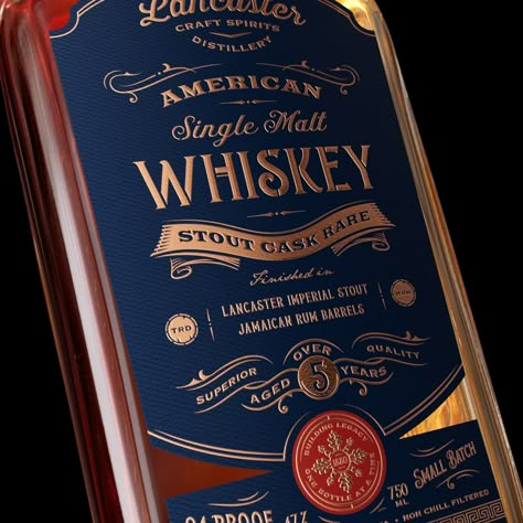 American Single Malt Whiskey – Packaging Of The World Whiskey Bottle Packaging, Premium Label Design, Premium Alcohol Packaging, Whiskey Branding Design, Whiskey Packaging Design, Bourbon Bottle, Liquor Label, Whiskey Design, Whiskey Label Design