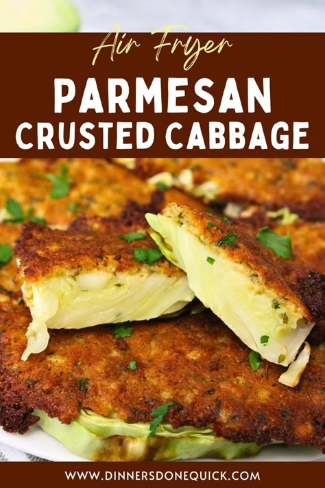 Craving a crunchy twist on cabbage? 🌟 Dive into my mouthwatering Air Fryer Parmesan Crusted Cabbage recipe! Discover how to transform plain cabbage into a crispy, savory sensation that'll have you coming back for seconds. Perfect for busy weeknights or as a delicious side for any meal. Pin it now and upgrade your dinner game! 🍽️ Cabbage Recipe, Fried Cabbage Recipes, Air Fryer Cabbage, Cabbage Steaks Keto Cabbage Recipes Air Fryer, Air Fried Cabbage Steaks, Airfryer Cabbage Recipes, Cabbage And Cheese Recipes, Cabbage Air Fryer Recipe, Parmesan Crusted Cabbage, Air Fryer Cabbage Recipes, Air Fryer Cabbage, Fryer Cabbage