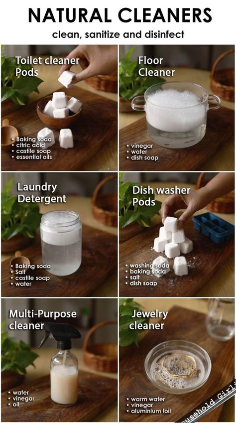 Homemade Cleaning Supplies, Natural Cleaning Recipes, Clean Baking, Homemade Cleaners, Homemade Cleaning Solutions, Diy Cleaning Hacks, Diy Home Cleaning, Baking Soda Shampoo, Homemade Cleaning Products