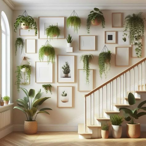 28 Stairway Gallery Wall Ideas To Get You Inspired » HomeDecorFull Staircase Ideas Decoration, Stairway Decor Ideas, Stairway Wall Decor, Stairs Wall Decor Ideas, Stairwell Design, Framebridge Gallery Wall, Stairs Wall Decor, Garden Staircase, Staircase Wall Design