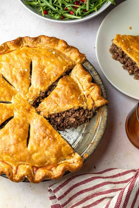 Meat Pie Aesthetic, Tortiere Recipe, French Canadian Meat Pie Recipe, Canadian Meat Pie Recipe, Canadian Meat Pie, French Meat Pie, Simply Whisked, Christmas Meat, Canadian Recipes