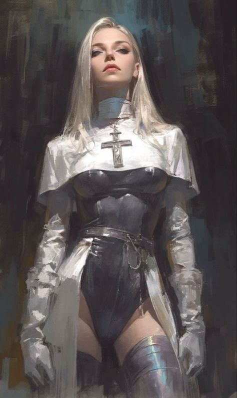 Nun Art, Female Artwork, Female Character Concept, Dnd Art, Arte Fantasy, 영감을 주는 캐릭터, Female Character Design, Inspirational Wall Art, Female Character