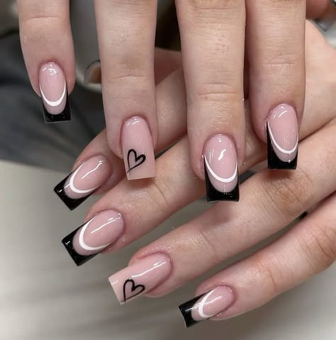 Nail Art Inspo, Nails Art Ideas, Art Designs Ideas, Nail Art For Beginners, Simple Gel Nails, French Tip Acrylic Nails, Girly Acrylic Nails, Work Nails, Short Square Acrylic Nails