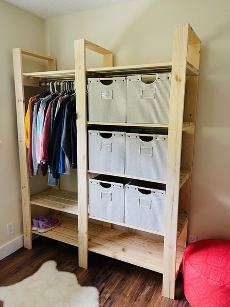 Stand Alone Closet Ideas, Diy Free Standing Closet, Diy Freestanding Closet, Freestanding Closet Ideas, Free Standing Closet Ideas, Studio Closet Ideas, Portable Closet Ideas, Diy Portable Closet, Room Manifestation