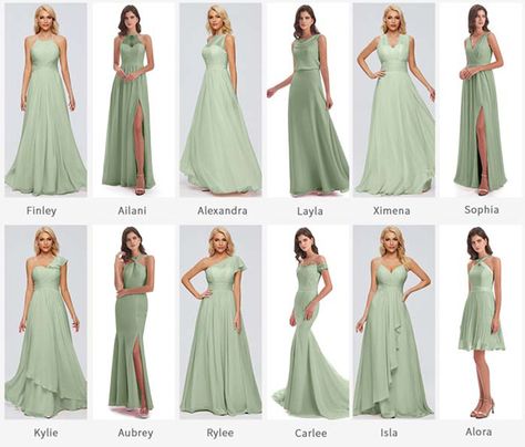 Dusty Sage Green Bridesmaid Dresses, Dusty Sage Bridesmaid Dresses, Sage Green Bridesmaid Dresses, Dusty Sage Green, Sage Green Bridesmaid, Casual Bride, Bridesmaid Dresses Dusty Sage, Popular Wedding Colors, Sage Bridesmaid Dresses